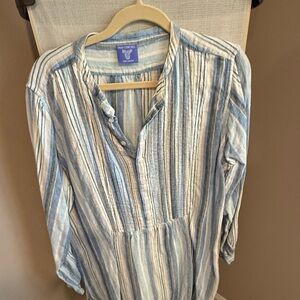 Pine Cone Hill Blue and White Striped Nightgown